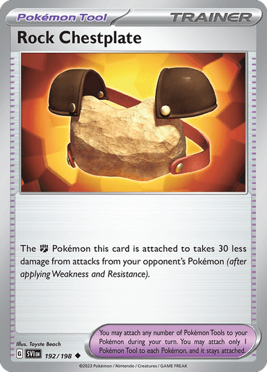 Carta Rock Chestplate 192/198 do set Scarlet & Violet — Pokémon TCG | Bynx