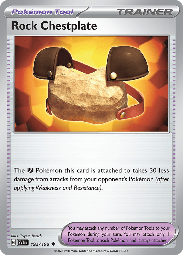 Carta Rock Chestplate 192/198 do set Scarlet & Violet — Pokémon TCG | Bynx