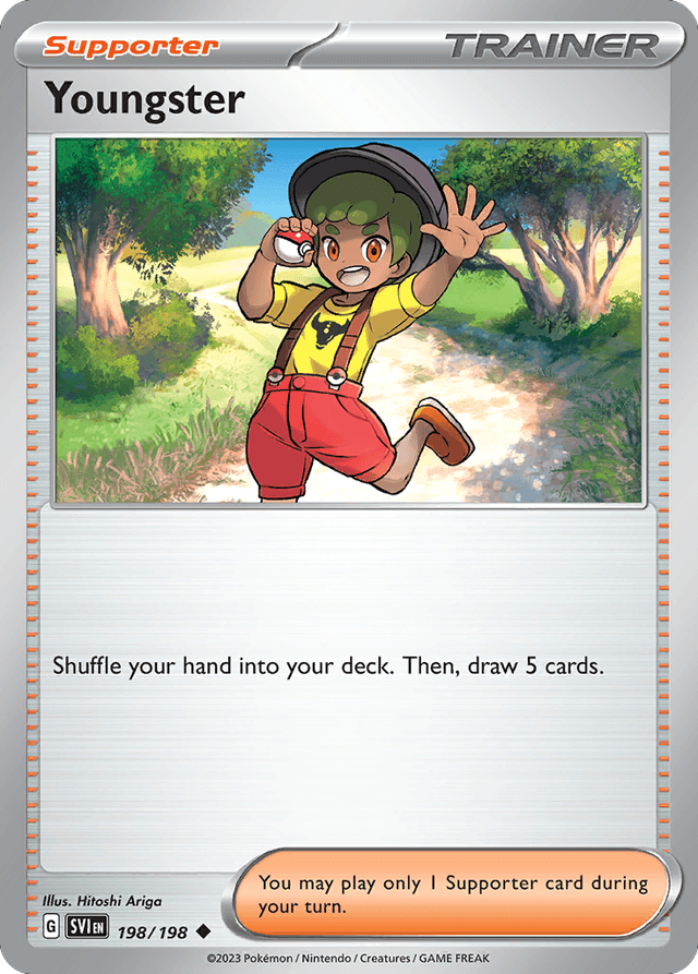 Carta Youngster 198/198 do set Scarlet & Violet — Pokémon TCG | Bynx