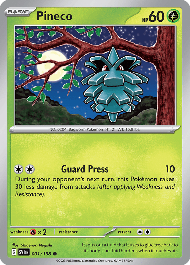 Carta Pineco 1/198 do set Scarlet & Violet — Pokémon TCG | Bynx