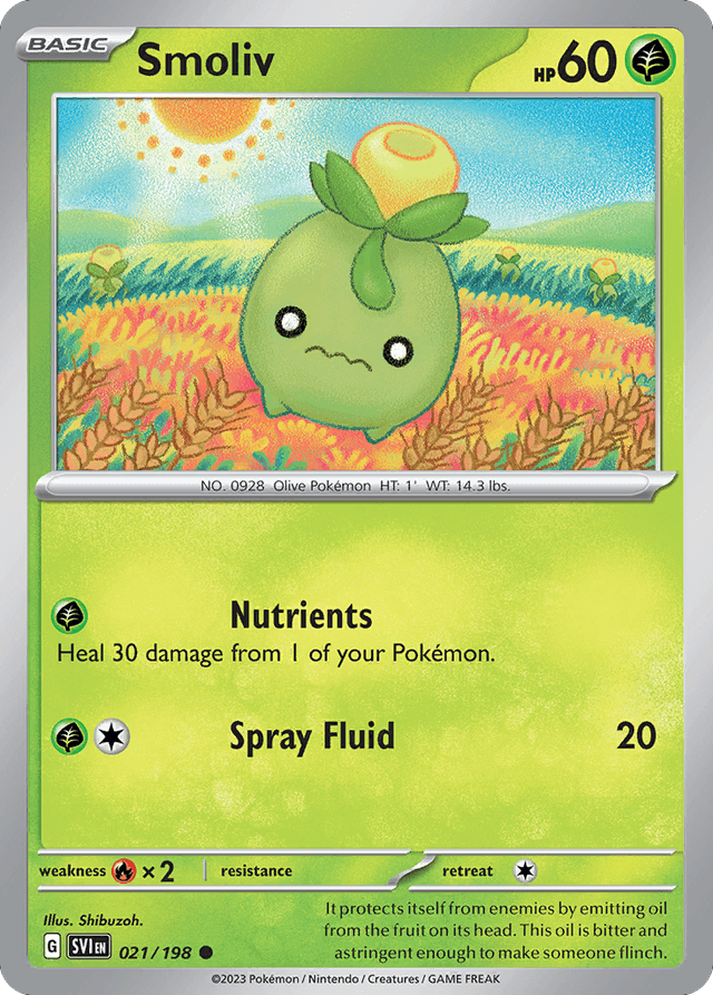 Carta Smoliv 21/198 do set Scarlet & Violet — Pokémon TCG | Bynx