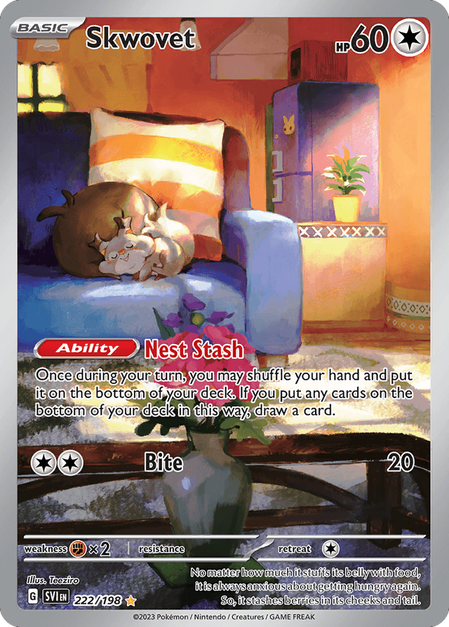 Carta Skwovet 222/198 do set Scarlet & Violet — Pokémon TCG | Bynx