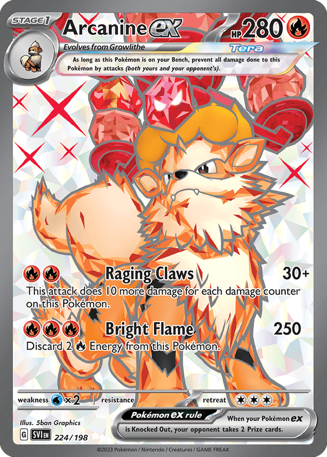 Carta Arcanine ex 224/198 do set Scarlet & Violet — Pokémon TCG | Bynx