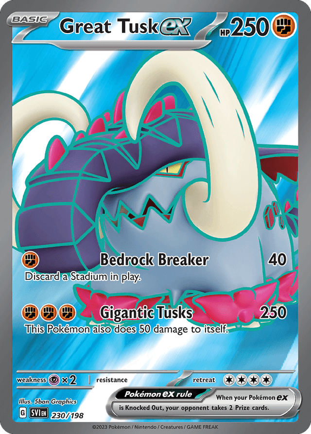 Carta Great Tusk ex 230/198 do set Scarlet & Violet — Pokémon TCG | Bynx
