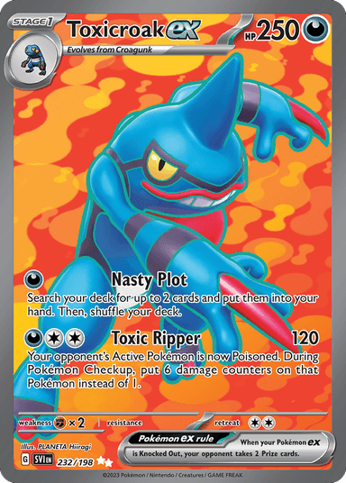 Carta Toxicroak ex 232/198 do set Scarlet & Violet — Pokémon TCG | Bynx