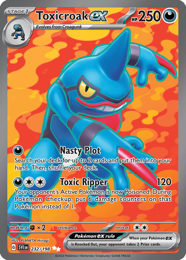 Carta Toxicroak ex 232/198 do set Scarlet & Violet — Pokémon TCG | Bynx