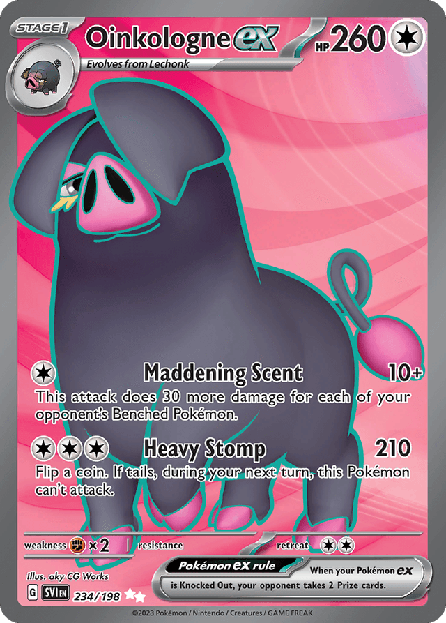 Carta Oinkologne ex 234/198 do set Scarlet & Violet — Pokémon TCG | Bynx