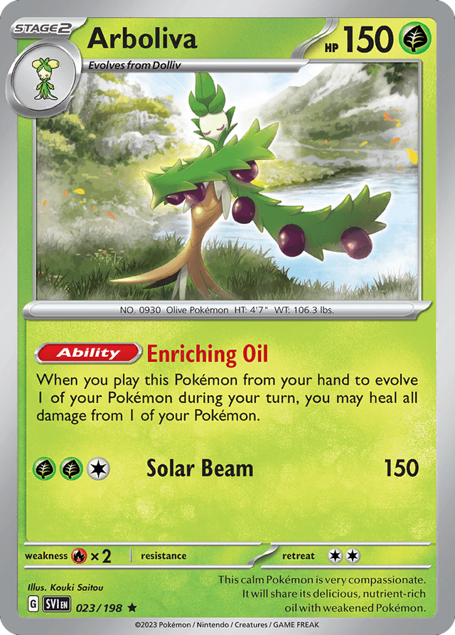 Carta Arboliva 23/198 do set Scarlet & Violet — Pokémon TCG | Bynx