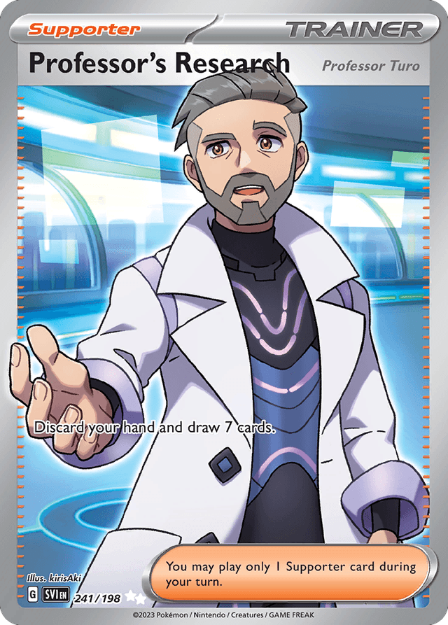 Carta Professor's Research (Professor Turo) 241/198 do set Scarlet & Violet — Pokémon TCG | Bynx