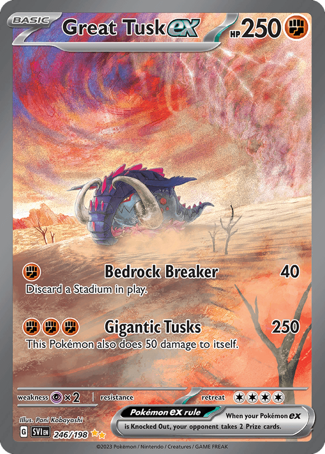 Carta Great Tusk ex 246/198 do set Scarlet & Violet — Pokémon TCG | Bynx