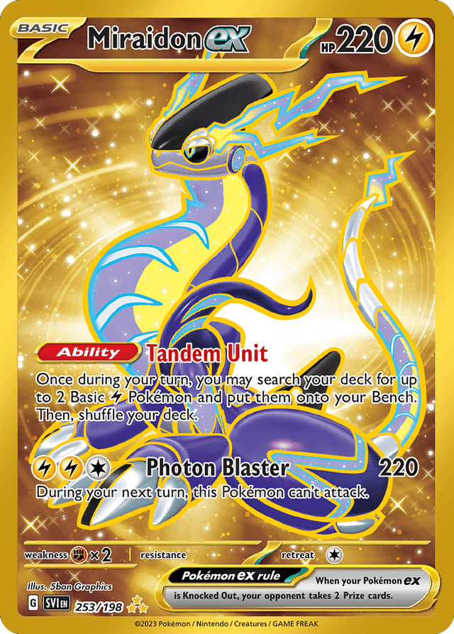 Carta Miraidon ex 253/198 do set Scarlet & Violet — Pokémon TCG | Bynx