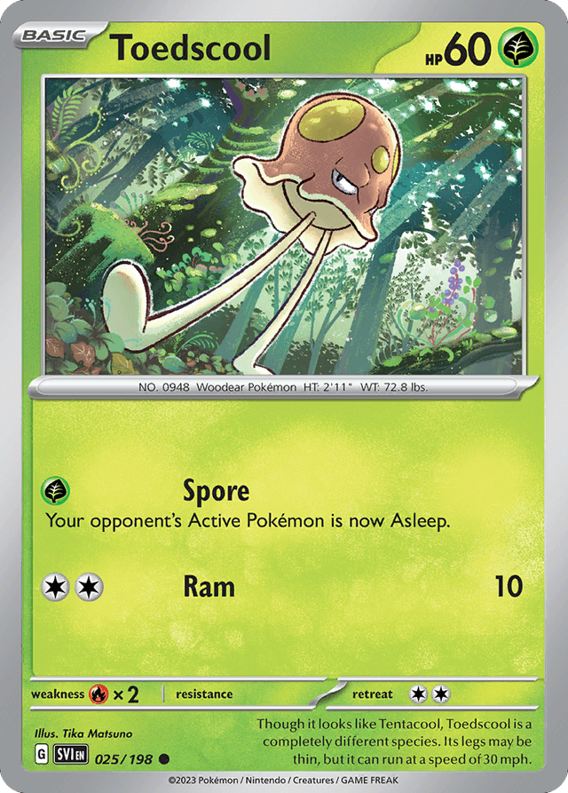 Carta Toedscool 25/198 do set Scarlet & Violet — Pokémon TCG | Bynx