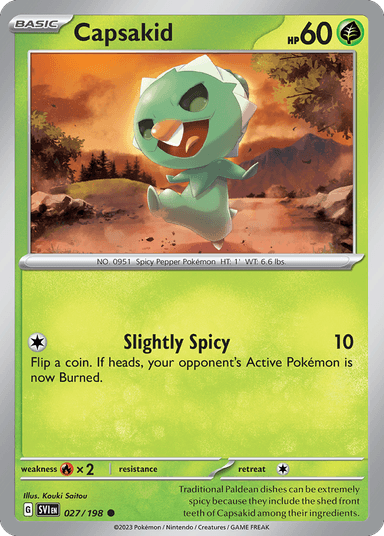 Carta Capsakid 27/198 do set Scarlet & Violet — Pokémon TCG | Bynx