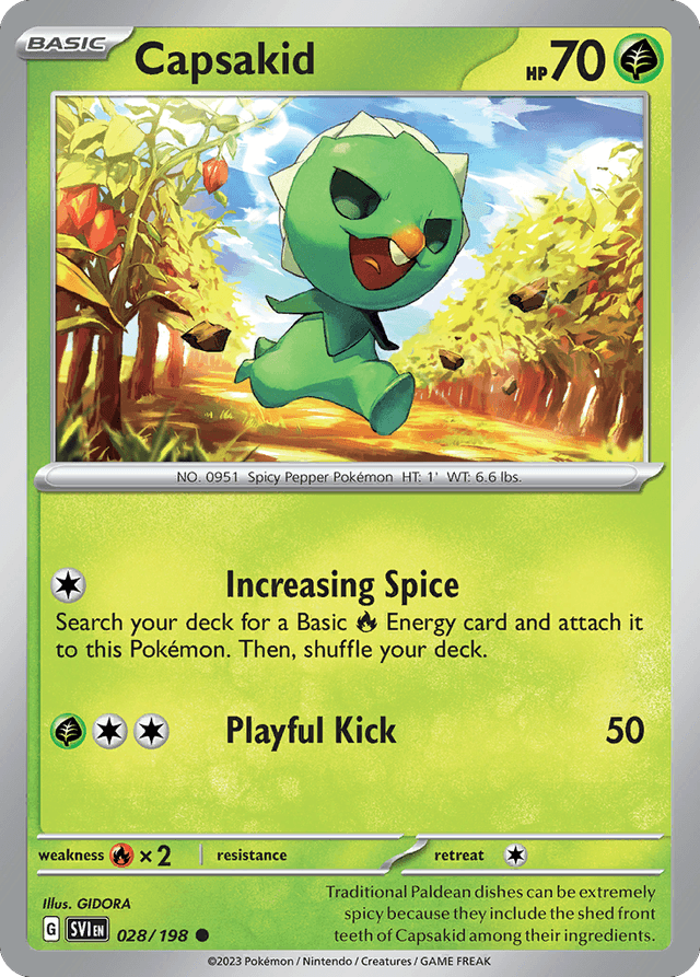 Carta Capsakid 28/198 do set Scarlet & Violet — Pokémon TCG | Bynx