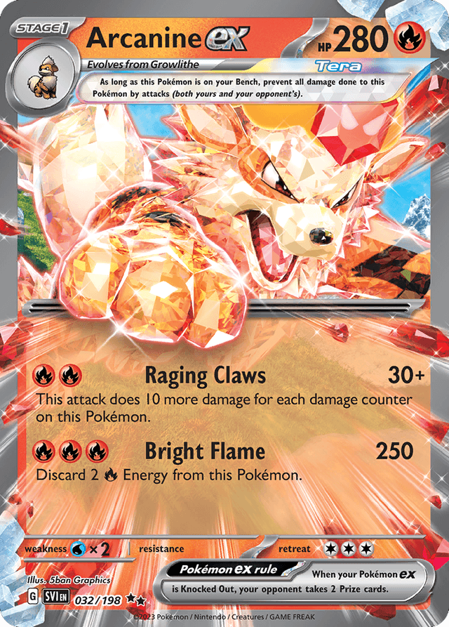 Carta Arcanine ex 32/198 do set Scarlet & Violet — Pokémon TCG | Bynx