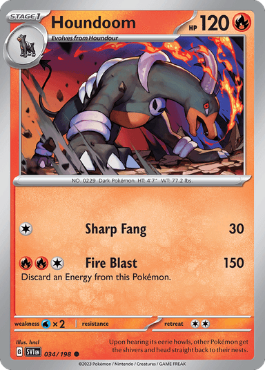 Carta Houndoom 34/198 do set Scarlet & Violet — Pokémon TCG | Bynx