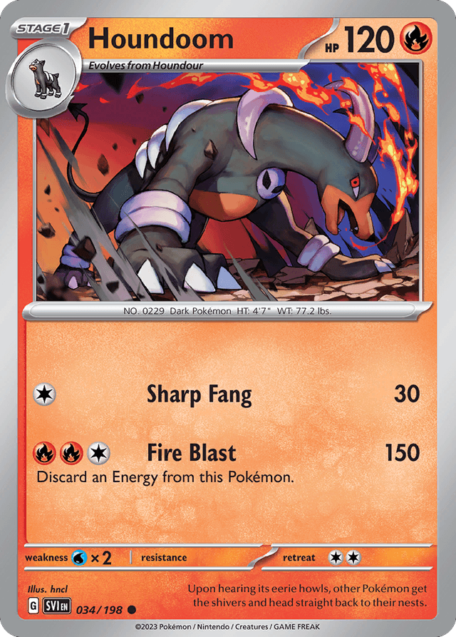 Carta Houndoom 34/198 do set Scarlet & Violet — Pokémon TCG | Bynx