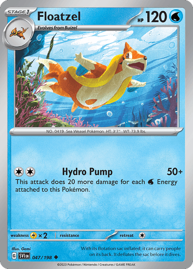 Carta Floatzel 47/198 do set Scarlet & Violet — Pokémon TCG | Bynx