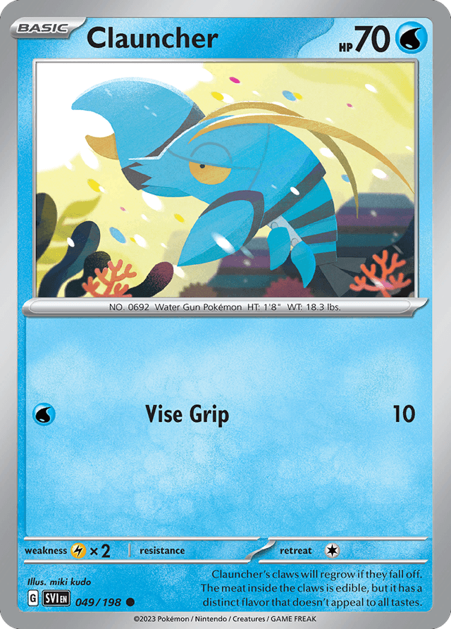 Carta Clauncher 49/198 do set Scarlet & Violet — Pokémon TCG | Bynx