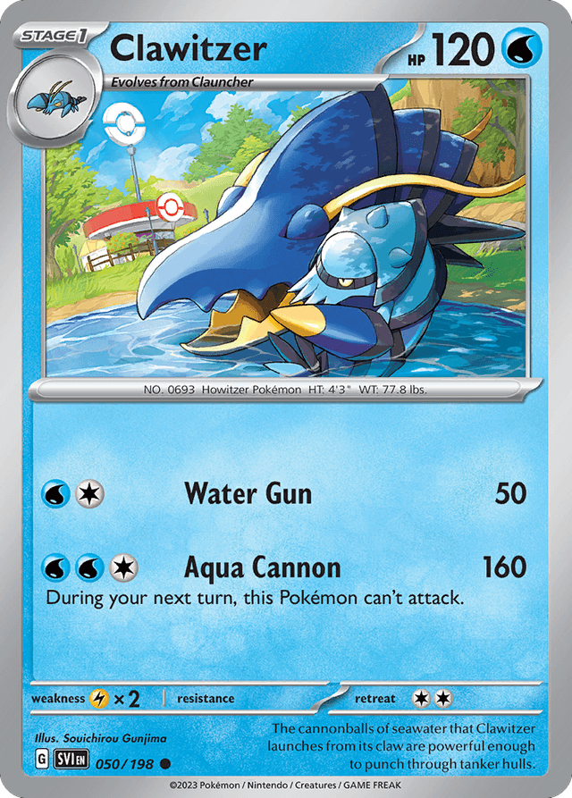 Carta Clawitzer 50/198 do set Scarlet & Violet — Pokémon TCG | Bynx
