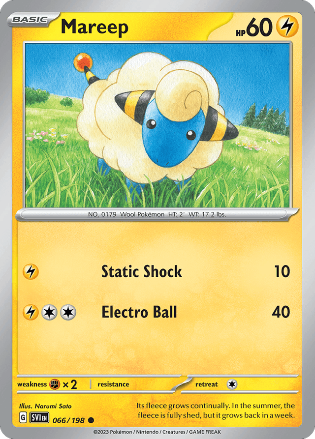 Carta Mareep 66/198 do set Scarlet & Violet — Pokémon TCG | Bynx