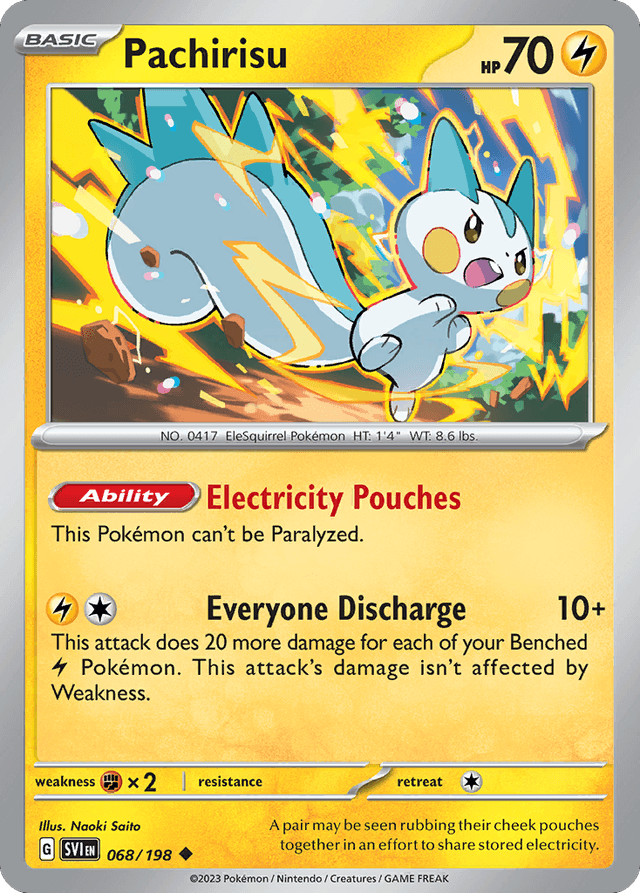 Carta Pachirisu 68/198 do set Scarlet & Violet — Pokémon TCG | Bynx