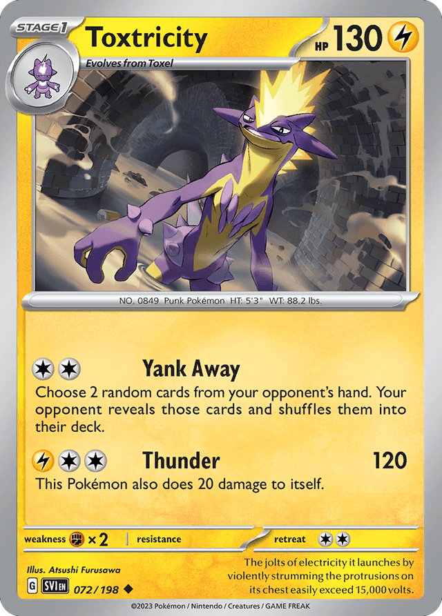 Carta Toxtricity 72/198 do set Scarlet & Violet — Pokémon TCG | Bynx