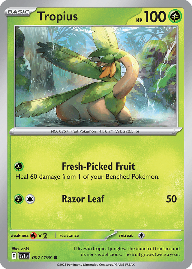 Carta Tropius 7/198 do set Scarlet & Violet — Pokémon TCG | Bynx