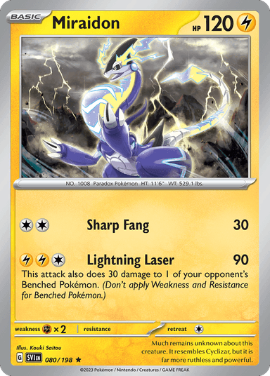 Carta Miraidon 80/198 do set Scarlet & Violet — Pokémon TCG | Bynx