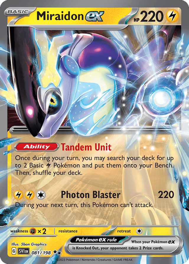 Carta Miraidon ex 81/198 do set Scarlet & Violet — Pokémon TCG | Bynx