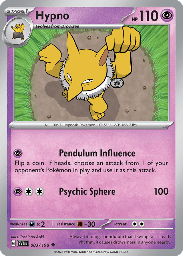 Carta Hypno 83/198 do set Scarlet & Violet — Pokémon TCG | Bynx