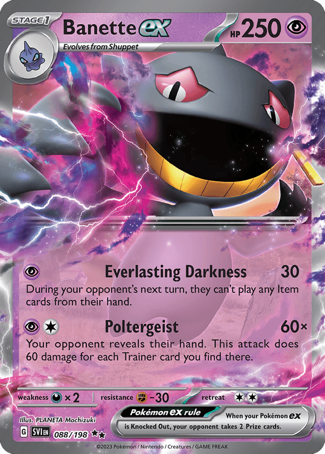 Carta Banette ex 88/198 do set Scarlet & Violet — Pokémon TCG | Bynx