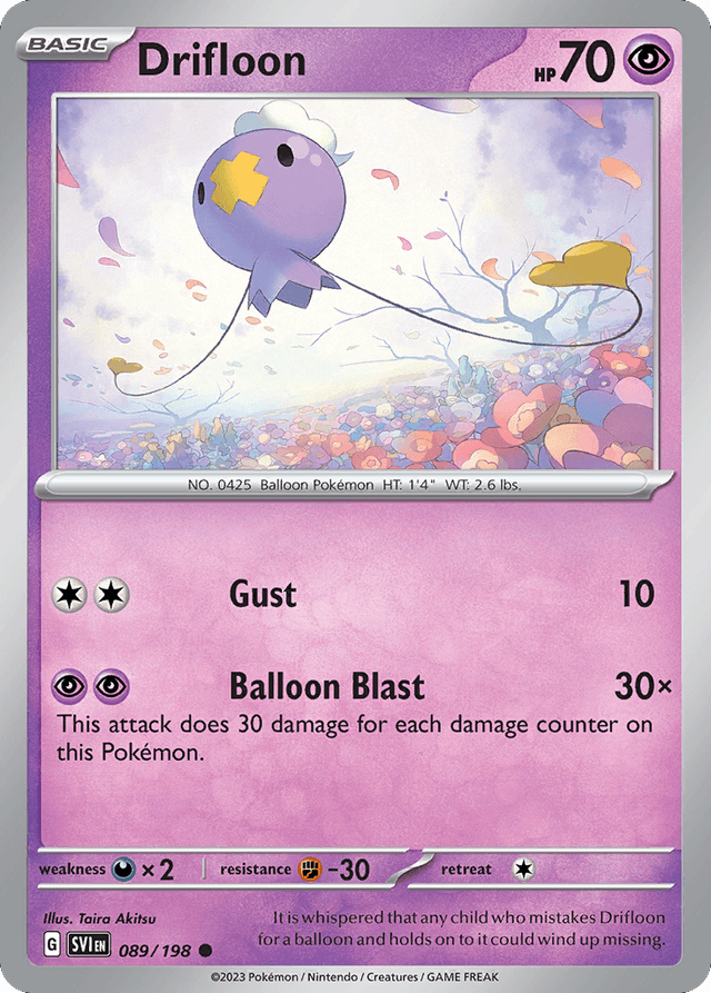 Carta Drifloon 89/198 do set Scarlet & Violet — Pokémon TCG | Bynx