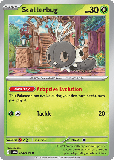 Carta Scatterbug 8/198 do set Scarlet & Violet — Pokémon TCG | Bynx