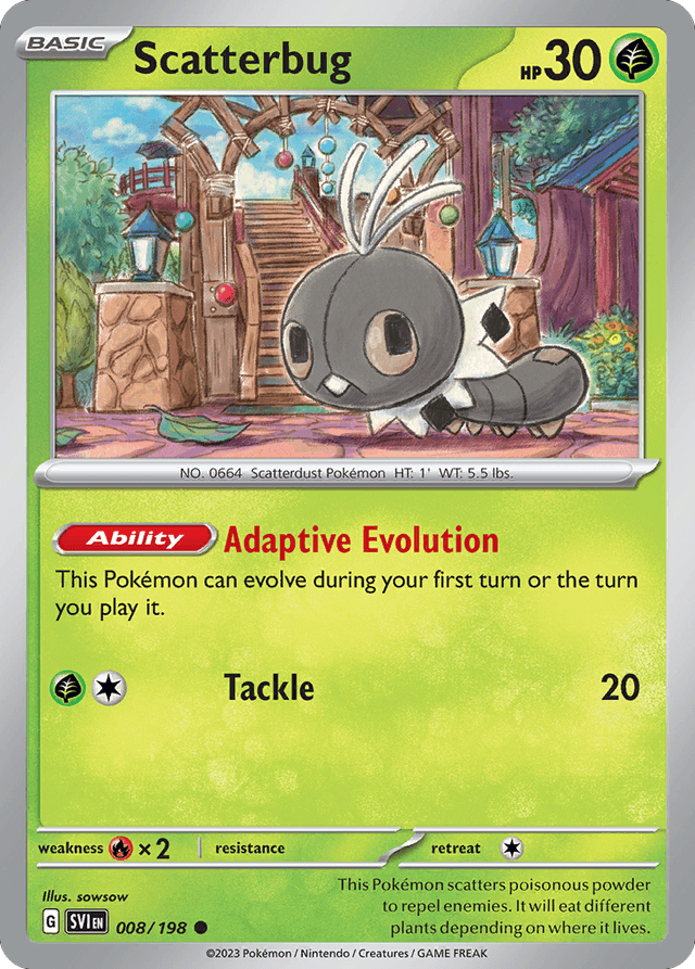 Carta Scatterbug 8/198 do set Scarlet & Violet — Pokémon TCG | Bynx