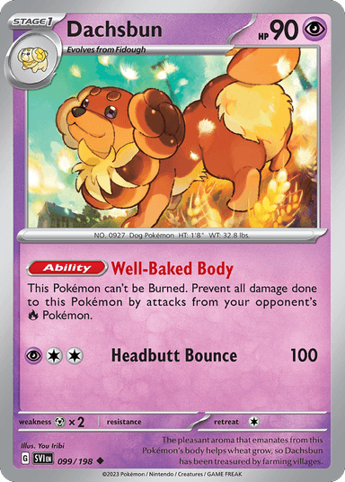 Carta Dachsbun 99/198 do set Scarlet & Violet — Pokémon TCG | Bynx