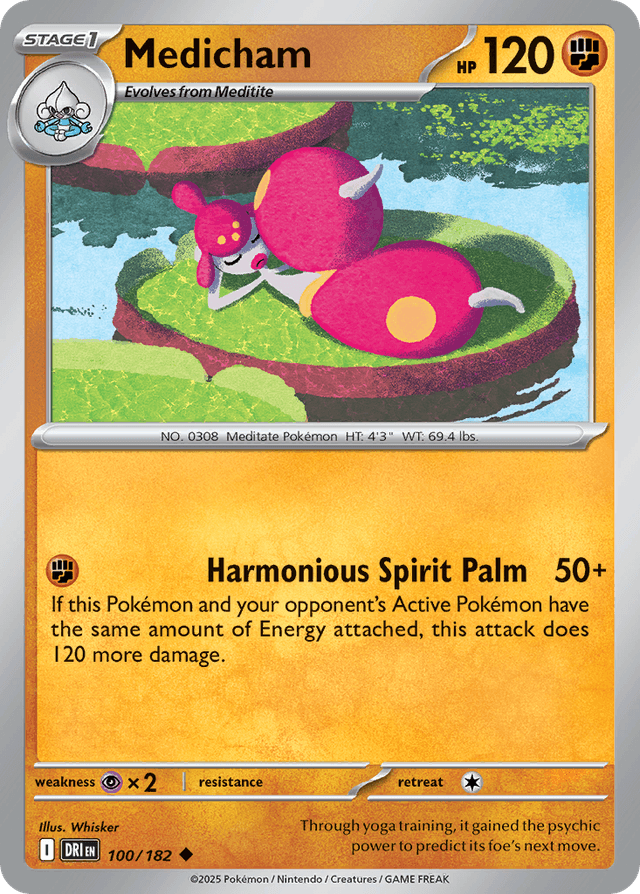 Carta Medicham 100/182 do set Destined Rivals — Pokémon TCG | Bynx