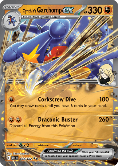 Carta Cynthia's Garchomp ex 104/182 do set Destined Rivals — Pokémon TCG | Bynx