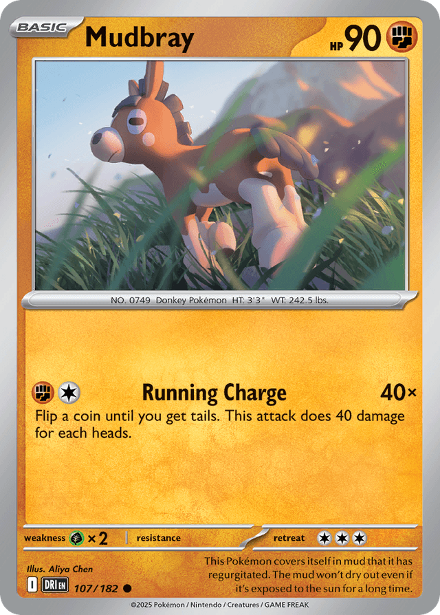 Carta Mudbray 107/182 do set Destined Rivals — Pokémon TCG | Bynx