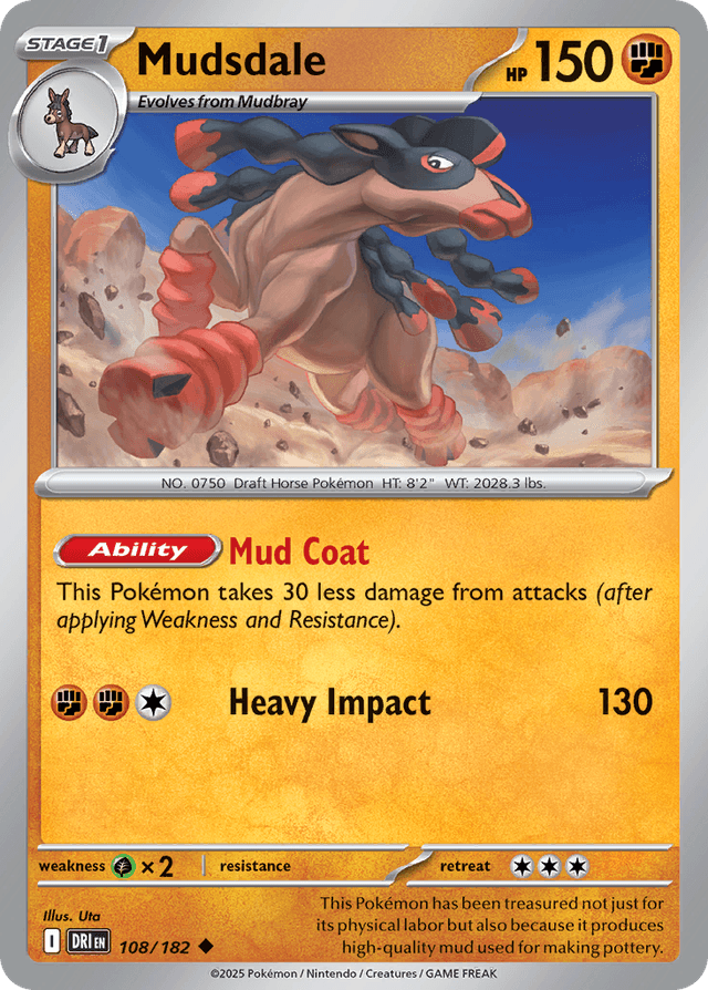 Carta Mudsdale 108/182 do set Destined Rivals — Pokémon TCG | Bynx