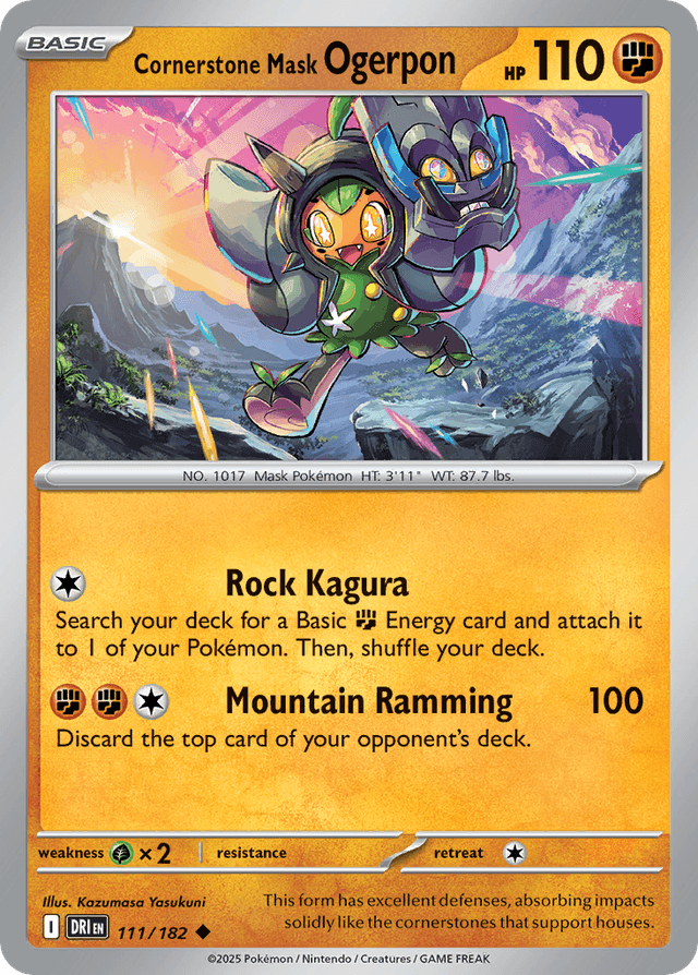 Carta Cornerstone Mask Ogerpon 111/182 do set Destined Rivals — Pokémon TCG | Bynx