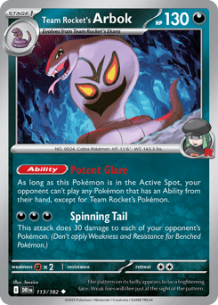 Team Rocket's Arbok 113/182 — Rivais Predestinados