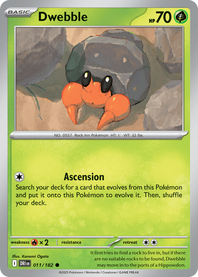 Carta Dwebble 11/182 do set Destined Rivals — Pokémon TCG | Bynx