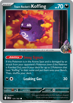 Team Rocket's Koffing 125/182 — Rivais Predestinados