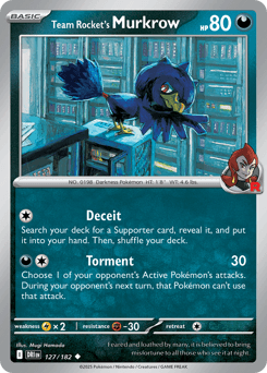 Team Rocket's Murkrow 127/182 — Rivais Predestinados