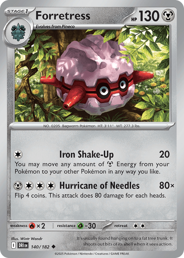 Carta Forretress 140/182 do set Destined Rivals — Pokémon TCG | Bynx