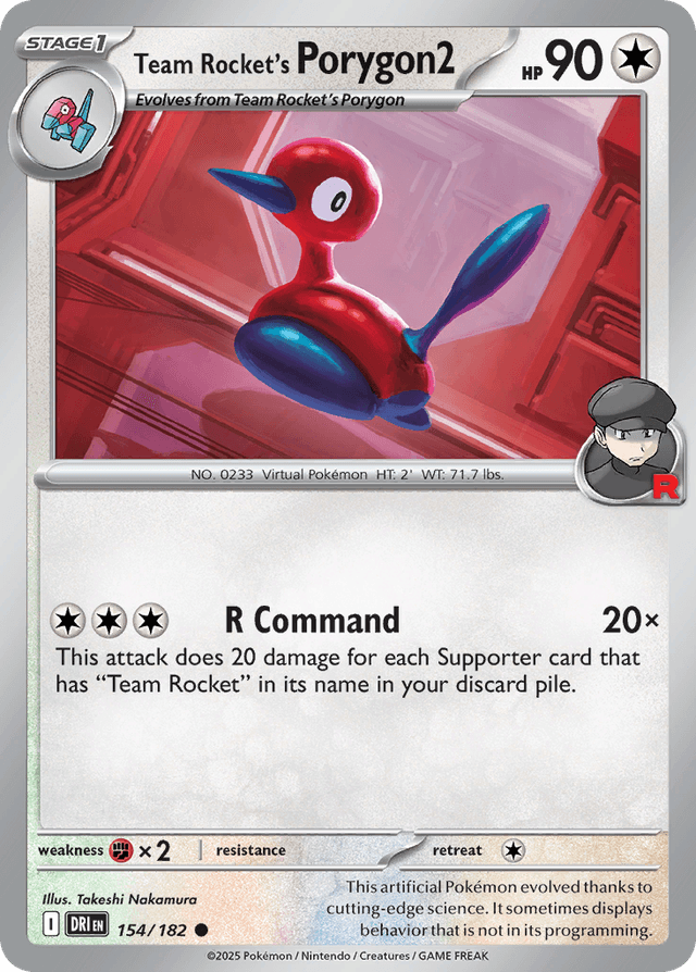 Carta Team Rocket's Porygon2 154/182 do set Destined Rivals — Pokémon TCG | Bynx