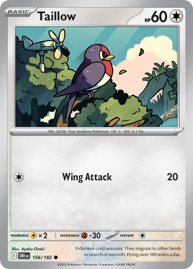Carta Taillow 156/182 do set Destined Rivals — Pokémon TCG | Bynx