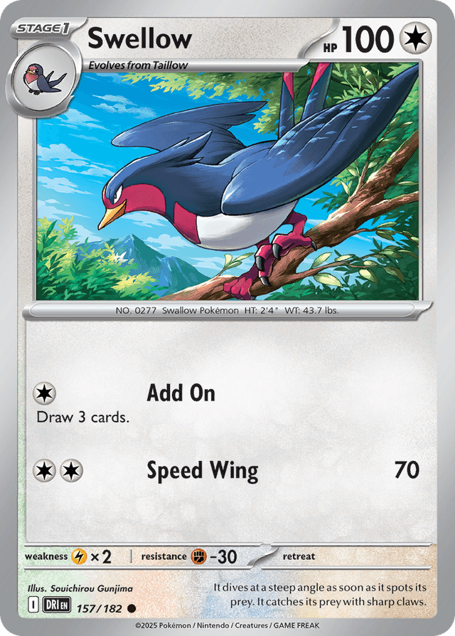 Carta Swellow 157/182 do set Destined Rivals — Pokémon TCG | Bynx