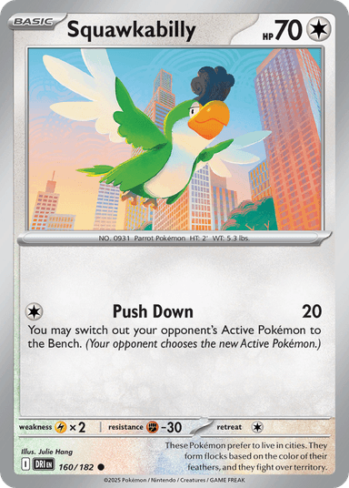 Carta Squawkabilly 160/182 do set Destined Rivals — Pokémon TCG | Bynx